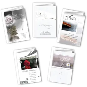 Produktbild des Artikels Faltkarten - Trauer 5er Set (Schreibwaren)