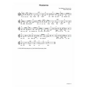 Produktbild des Artikels Hosianna (Noten - Download)