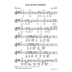 Produktbild des Artikels Jesus, du bist wunderbar (Noten - Download)