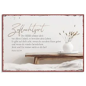 Produktbild des Artikels Metallschild klein - Zufluchtsort ()