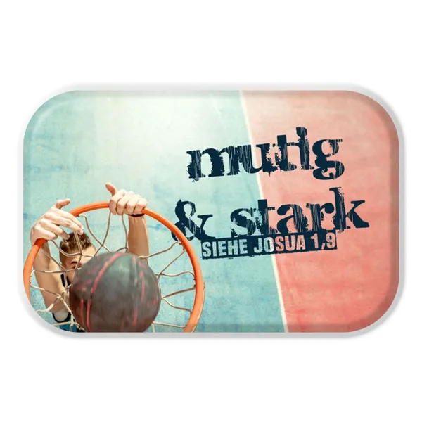 Produktbild des Artikels Magnet - mutig & stark (Basketball) (Schreibwaren)