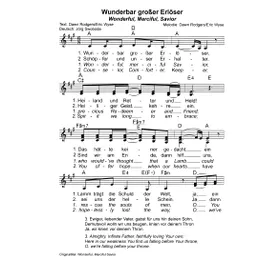Produktbild des Artikels Wunderbar großer Erlöser (Noten - Download)
