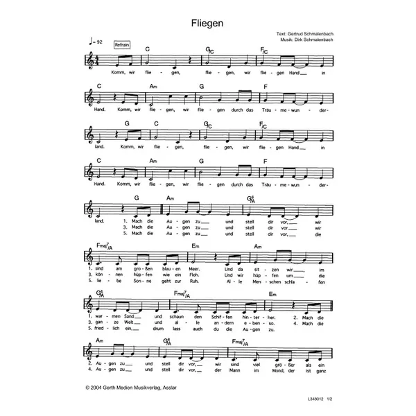 Produktbild des Artikels Fliegen (Noten - Download)