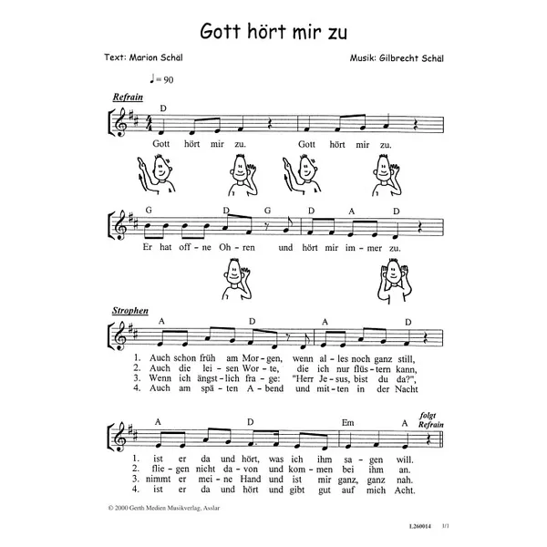 Produktbild des Artikels Gott hört mir zu (Noten - Download)