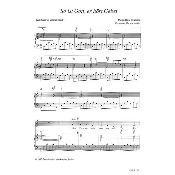 Produktbild des Artikels So ist Gott, er hört Gebet (Noten - Download)