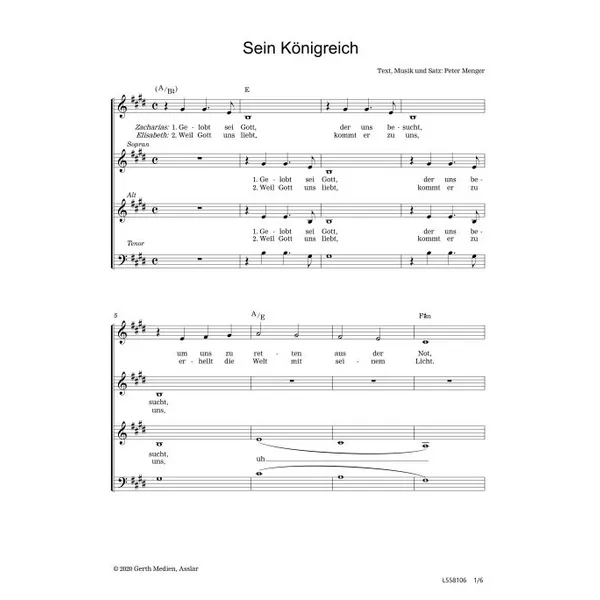 Produktbild des Artikels Sein Königreich (Noten - Download)