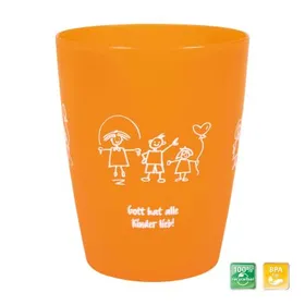 Produktbild des Artikels Kinderbecher "Gott hat alle Kinder lieb" - orange ()