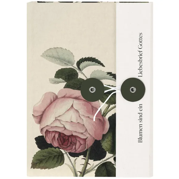Produktbild des Artikels Notizbuch mit Knopf - Blumen sind ein Liebesbrief Gottes (Schreibwaren - Gebunden)