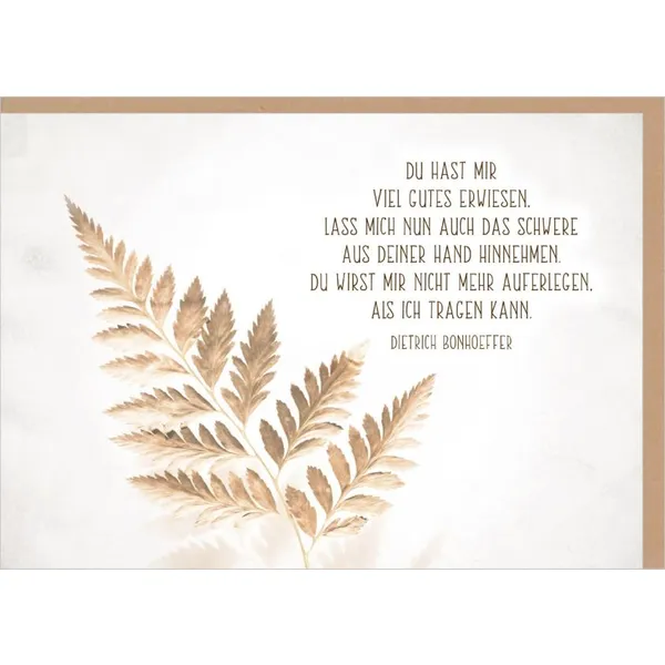 Produktbild des Artikels Faltkarte "Aus deiner Hand" (Schreibwaren)