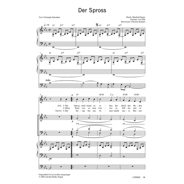 Produktbild des Artikels Der Spross (Noten - Download)