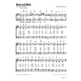 Produktbild des Artikels Brot und Wein (Noten - Download)