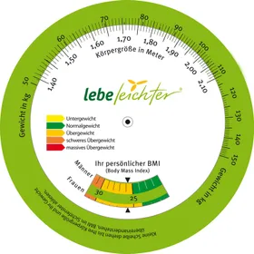 Produktbild des Artikels BMI-Drehscheibe "Lebe leichter" (Werbemittel)