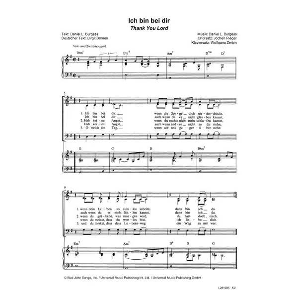 Produktbild des Artikels Ich bin bei dir (Noten - Download)