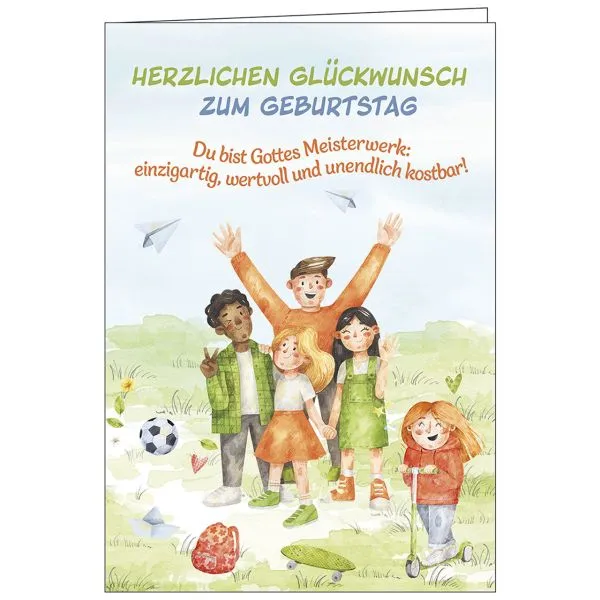 Produktbild des Artikels Faltkarte: Herzlichen Glückwunsch z. Geburtstag - Kinder (Schreibwaren)