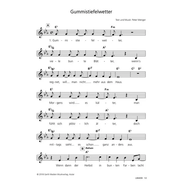 Produktbild des Artikels Gummistiefelwetter (Noten - Download)