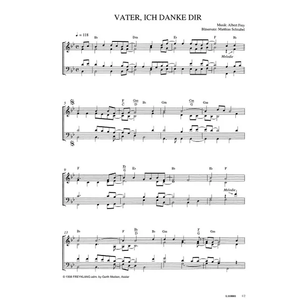 Produktbild des Artikels Vater, ich danke Dir (Noten - Download)